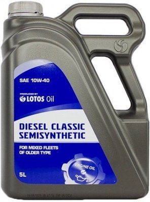 Масло полусинтетика 10W-40 Diesel CLASSIC LOTOS SEMISYNTETIC CE/SF 5л 72801762 фото