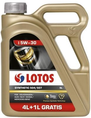 Моторне мастило LOTOS SYNTHETIC 504/507 SAE 5W-30 5л 72947602 фото