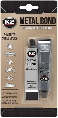 Двухкомпонентный эпоксидный клей K2 METAL BOND для металла 56.7г 71901221 фото
