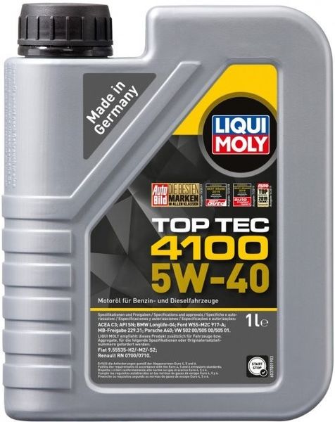 Моторное масло Liqui Moly Top Tec 4100 5W-40 1 л (7500) 56838282 фото