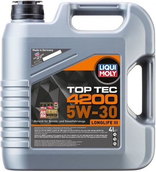 Моторна олива Liqui Moly Top Tec 4200 5W-30 NEW GENERATION 4 л (3715) 56840106 фото